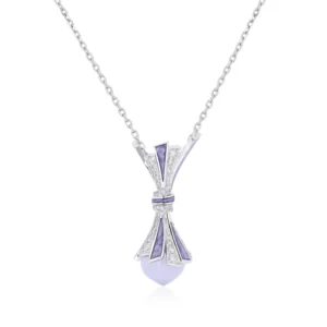 Luce Glitter Purple Enamel Pendant