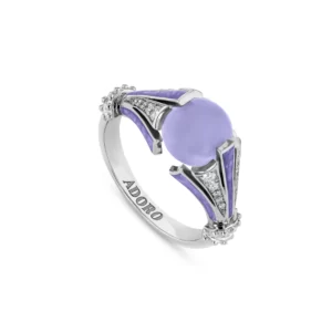 Luce Glitter Purple Enamel Ring